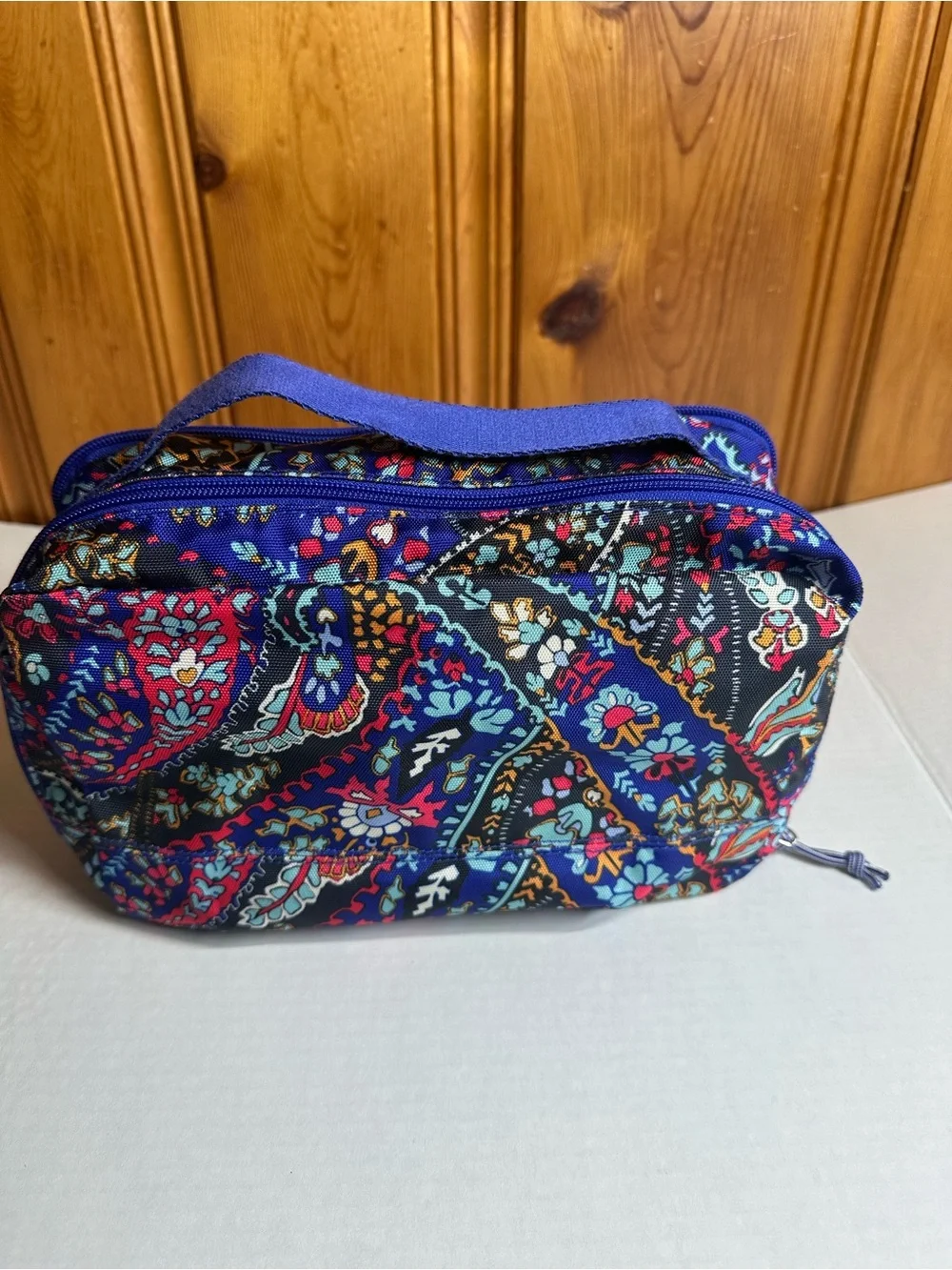 Vera Bradley Navy Multicolor Paisley Cosmetic Bag